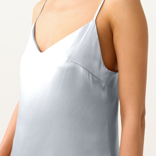 Топ шелковый  голубой 5