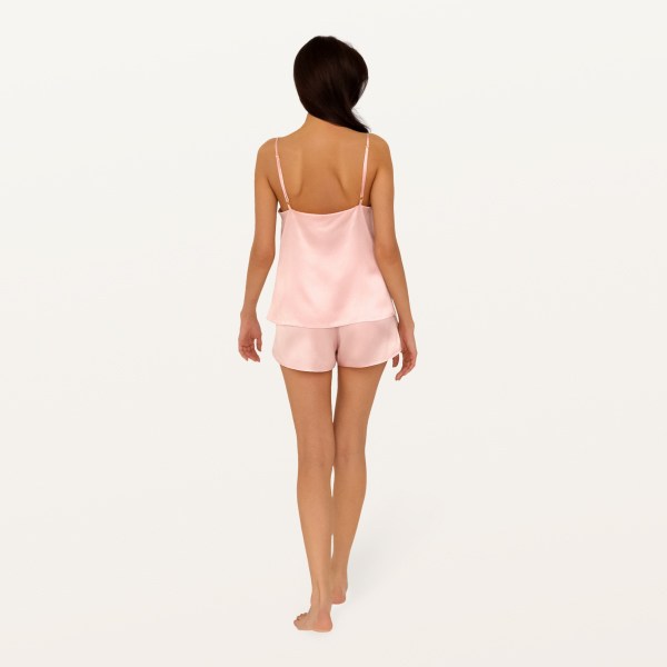 Топ шелковый  розовый 3