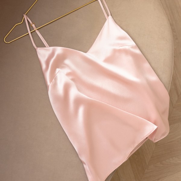 Топ шелковый  розовый 6