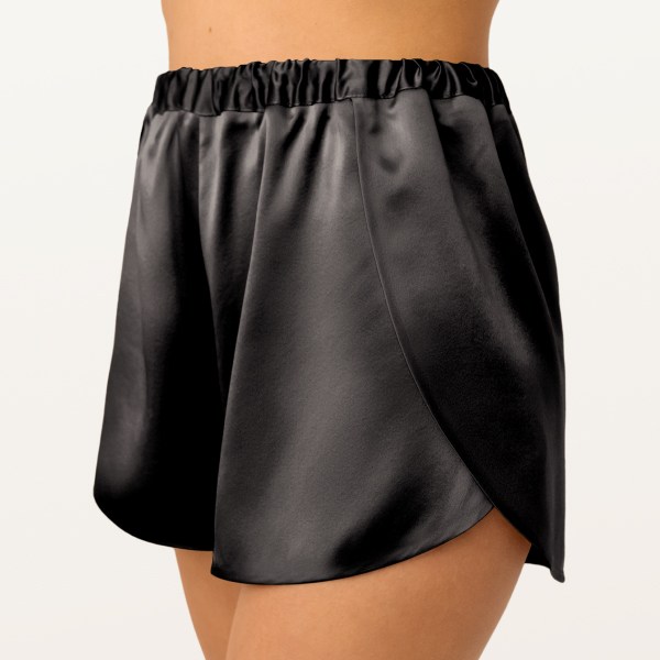 Шорты шелковые черные 5